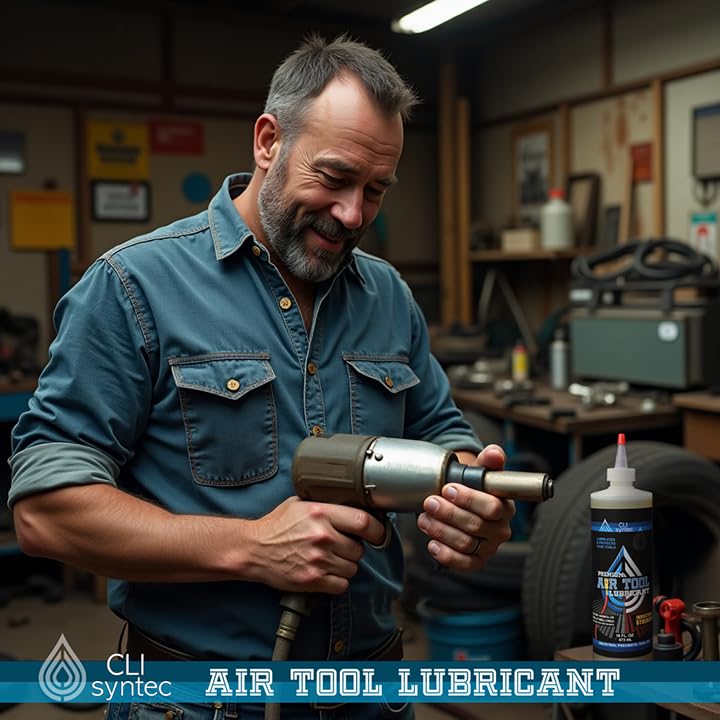 CLIsyntec Premium Air Tool Lubricant - 128 FL. OZ. (1 Gallon) Industrial Pneumatic Tool Oil - Image 4